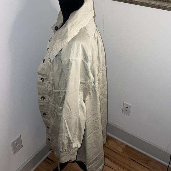 Mod-O-Doc khaki light windbreaker snap on buttons light jacket Sz L - Picture 4 of 5